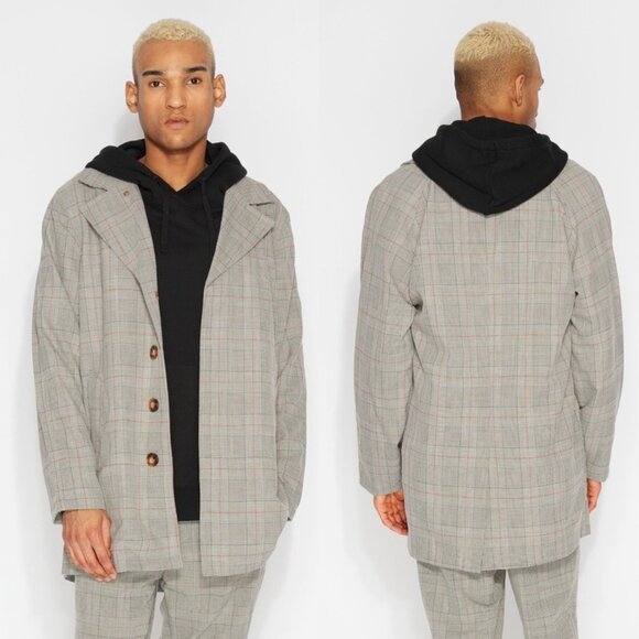 Banks Journal Other - NWT Banks Journal Downtown Check Plaid Trench Coat Jacket Crock S L Gingham
